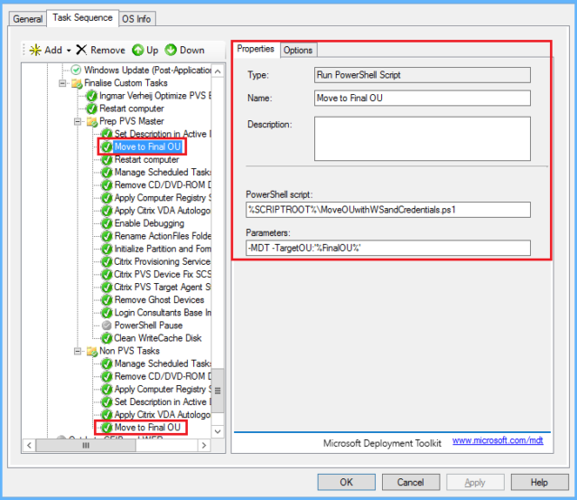 Move OU with Webservice and Credentials - Final OU