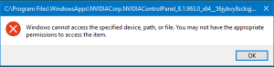 Restoring the NVIDIA Control Panel and Tools after the Appx Package ...